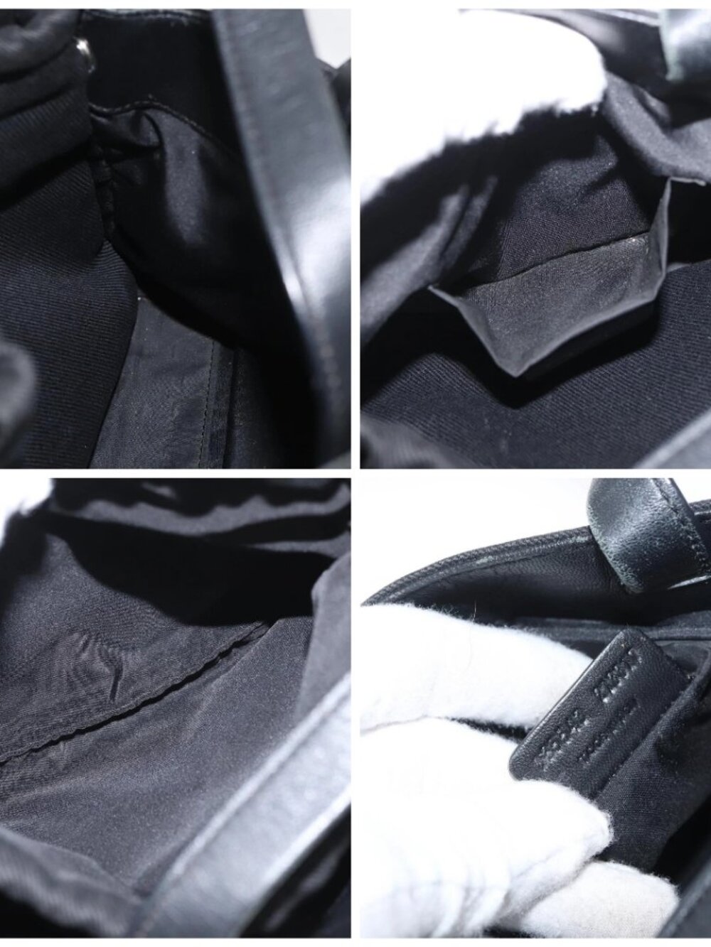 SAINT LAURENT Hand Bag Canvas Black Auth BA11425A - Picture 14 of 15